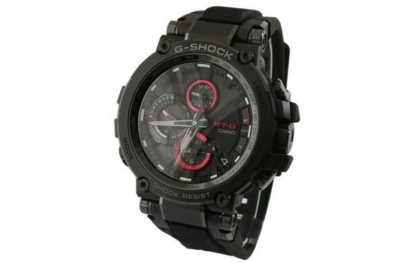 Bluetooth Sports Solar Powered Sapphire Crystal Mens .Black Analog MTG-B1000B-1A - Image 3