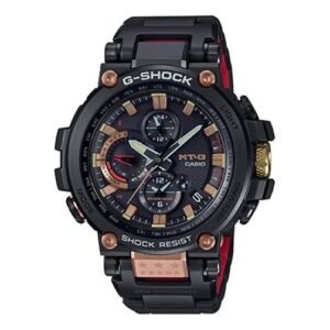 Bluetooth Sports Solar Powered Sapphire Crystal Mens .Black Analog MTG-B1000B-1A